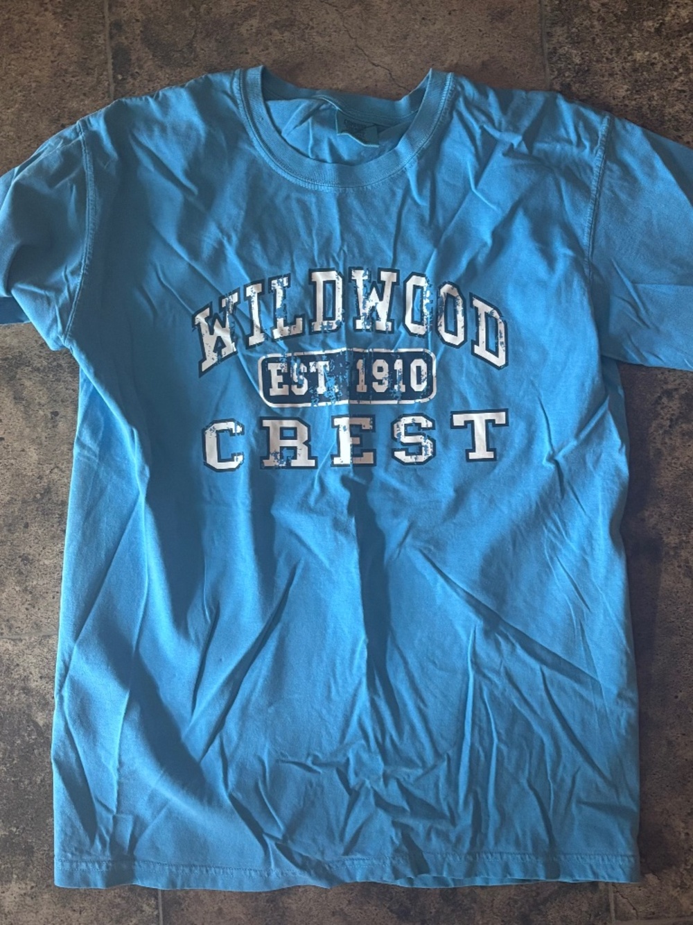 Blue wildwood beach beachy tee coastal casual shore merch